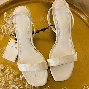 Zara Leather Heeled Sandals